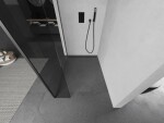 MEXEN/S - Kyoto Sprchová zástena WALK-IN 90 x 40, transparent, grafit metal 800-090-212-95-00-040