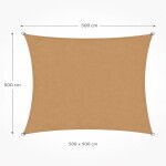 Malatec Tieniaca plachta štvorec 5x5m 10189 piesková 200g/m