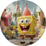 Jedlý papier Sponge Bob s čiapkou 19,5 cm - Pictu Hap - Pictu Hap