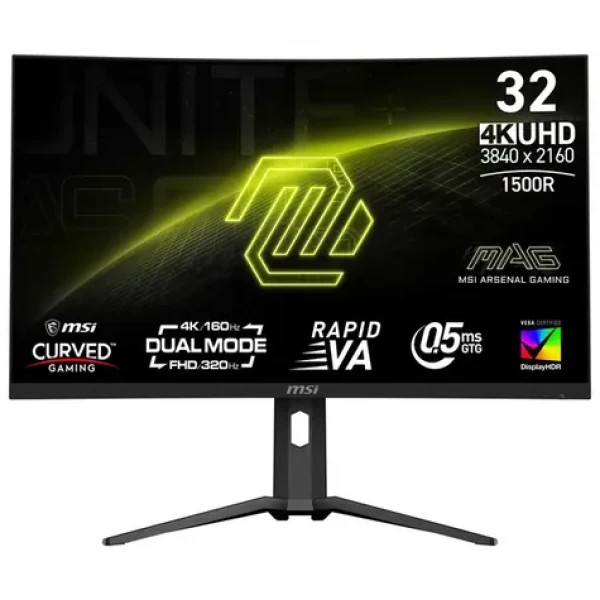 31.5" MSI MAG 321CUPDFDE čierna / 3840 x 2160 / VA / 16:9 / 0.5ms / 3000:1 / 350cd-m2 / HDMI + DP + USB-C / VESA (9S6-3DC54A-032)
