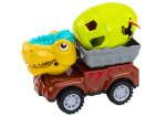 Mamido Auto dinosaurus s vajcom a prívesom Figúrky sada 4 ks