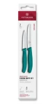 VICTORINOX Swiss Classic Kuchynský nôž 2 ks zelená / rovné a vrúbkované ostrie (6.7114.2C1)