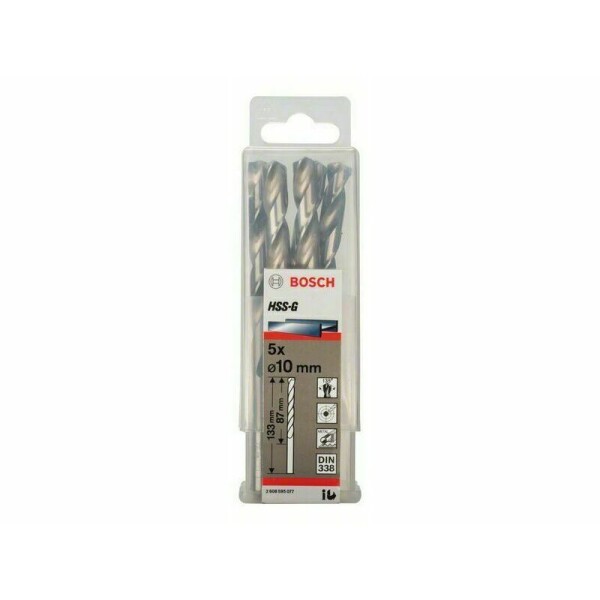 Vrták do kovu BOSCH HSS-G,10x87x133mm 5ks v balenie