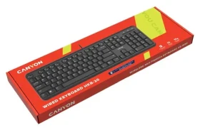 Canyon HKB-20 čierna / Klávesnica / USB / 104 kláves / tichá / multimediálna / CZ/SK layout (CNS-HKB02-CS)