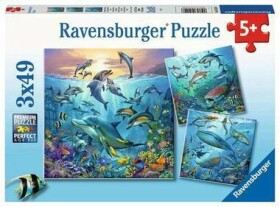 Ravensburger 051496 Zvieratá z oceánu 3 x 49 dielikov