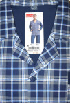 Luna 797 long/r 4XL pánske pyžamo bez zipsu modrý tisk 4XL