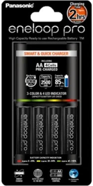Panasonic BQ-CC55 Smart amp; Quick Charger + Eneloop Pro AA 2500mAh 4 ks (K-KJ55HCD40E)