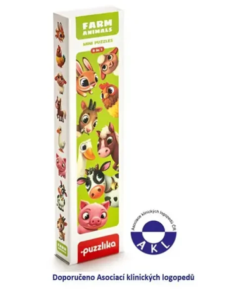 Puzzlika 14781 Domáce zvieratká - náučné puzzle 8 zvieratiek - 16 dielikov