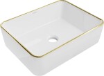 MEXEN - Catia umývadlo na dosku 48 x 37, biela/zlatá linka 21314805