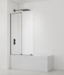 Vaňová zástena SAT Walk-In Xmotion 150x117,5 cm PVD Gun metal SATWIXMVZ150GM SATWIXMVZ150GM