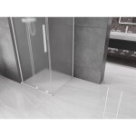 MEXEN/S - Velar L sprchovací kút, posuvné dvere 90 x 90, dekor, biela 871-090-090-33-20