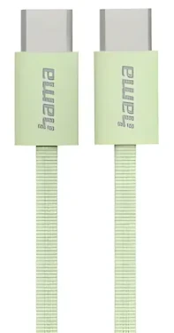 HAMA Fabric zelená / Nabíjací kábel / USB-C - USB-C / 1 m / nylon