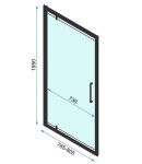 REA/S - SPRCHOVÝ KÚT RAPID SWING dvere 90 / stena 90 - čierne KPL-009926