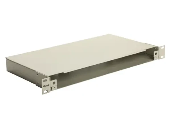 Equip 19" optická spojovacia skriňa šedá / Spojovací box / 1U / oceľ / bez čelného panelu / max. 48 vlákien (337112)