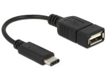 DeLock adaptér kábel USB Typ-C 2.0 samec gt; USB 2.0 typ A samica / 15 cm / čierny (65579)