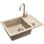 REA - Granitový drez Nils Beige set 5v1 ZLE-00102