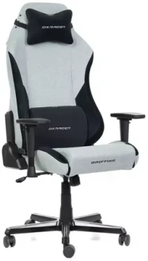 DXRacer DRIFTING XL Herná stolička šedo-čierna látková / 130-140 cm / látka / 125 kg / 3D-Područky (1052151)