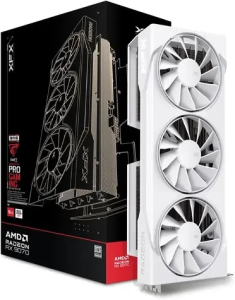 XFX Swift Radeon RX 9070 OC 16GB White / 2210 MHz / 16GB GDDR6 / 256-bit / 1x HDMI + 3x DP / 550W (8+8+8) (RX-97SWFB3W9)