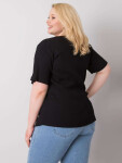 Černá pruhovaná halenka plus size velikosti 2XL