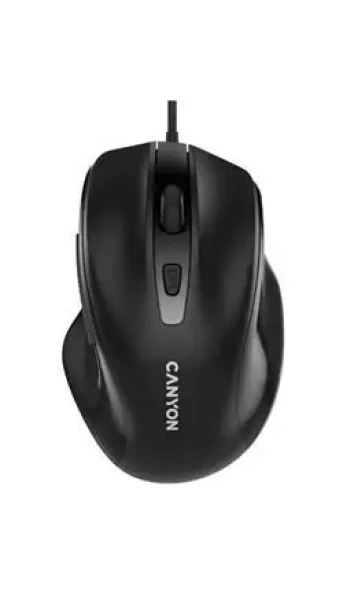 Canyon M-6 čierna / Myš optická / USB / 800-3200 DPI / 6 tlačidiel / ergonomická (CNE-CMS6)