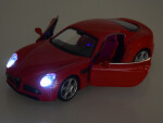 Mamido Auto kovové model Alfa Romeo 8C Competizione mierka 1:32 svetla