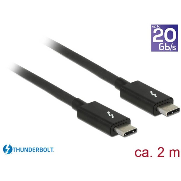 Delock Thunderbolt kábel Thunderbolt (USB-C Thunderbolt (USB-C čierna