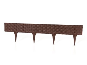 Palisádový obrubník – Rattan Palisaden, hnedá 3,2 m (balenie 4 ks o dĺžke 0,8 m)