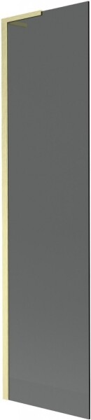 MEXEN/S - Next L vaňová zástena FIX 50 x 150, grafit, zlatá kartáčovaná 895-050-000-03-40-55