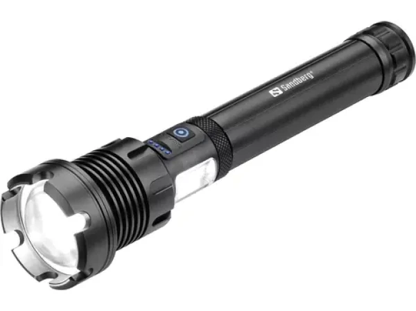 Sandberg Survivor 7in1 Torch multifunkčné svietidlo čierna / powerbanka 10000 mAh / IPX4 / USB-C USB-A (421-09)