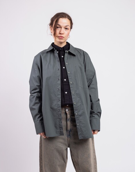 Armedangels Loose Poplin Shirt Blouse 2682 space steel L