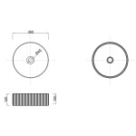 INVENA - Umývadlo na dosku GLAMOUR TREND 36cm sivobéžová CE-63-703-C