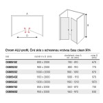 Mereo Sprchové dvere, Novea, dvojkrídlové, lietacie, 85 cm, chróm ALU, sklo Číre CK80573Z