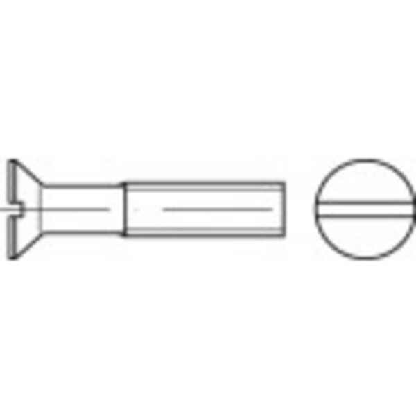 TOOLCRAFT TO-5450247 zápustné skrutky M6 45 mm drážka DIN 963 mosaz 200 ks; TO-5450247