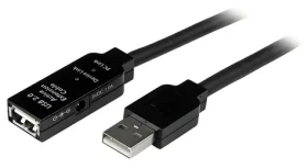 StarTech Aktívny predlžovací kábel USB 2.0 čierna / Kábel USB / AM - AF / 10 m (USB2AAEXT10M)