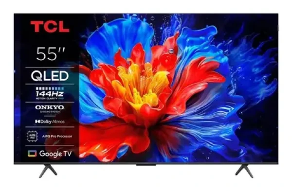 55" TCL 55P8K metalická / Televízor / QLED / 4K UHD / HDR10+ / Google TV / HDMI 2.1 (55P8K)