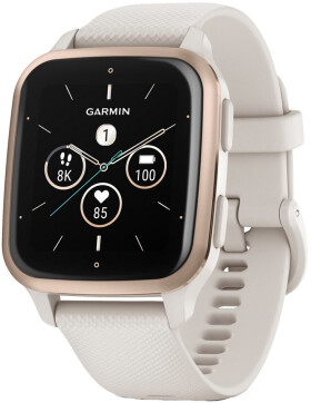 Garmin Venu Sq 2 Music Edition - Peach Gold/Ivory 010-02700-11