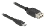 DeLock čierna / Kábel / USB Micro-B (M) - USB-A (F) / USB 2.0 / Easy-USB / 1 m (81518)
