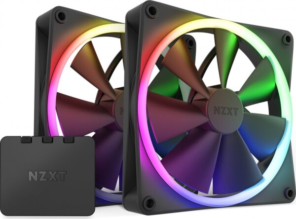 Nzxt F140 RGB 2-pack + Hub (RF-R14SF-B1)