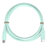 PremiumCord silikónový USB-C - USB-C tyrkysová / Kábel / 60W / PD / 480 Mbps / 1,5 m (ku31sa15t)