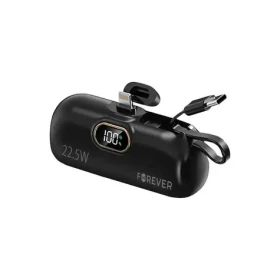 Forever MTB-100 5000 mAh 22.5W Lightning čierna / Mini power banka / Kapacita 5000 mAh / Rýchle nabíjanie 22.5 W (GSM182133)
