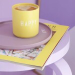 DESIGN LETTERS Porcelánový hrnček Yellow Happy 300 ml