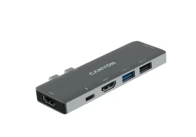 Canyon CNS-TDS05B replikáitor portov / 1xUSB-C PD 100W / 2xHDMI (4K) VGA / 3xUSB-A / SD čítačka (CNS-TDS05B)