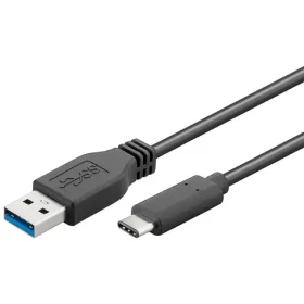 PremiumCord prepojovací USB 3.0 kábel s konektormi USB-C - USB-A čierny 1m (8592220012861)