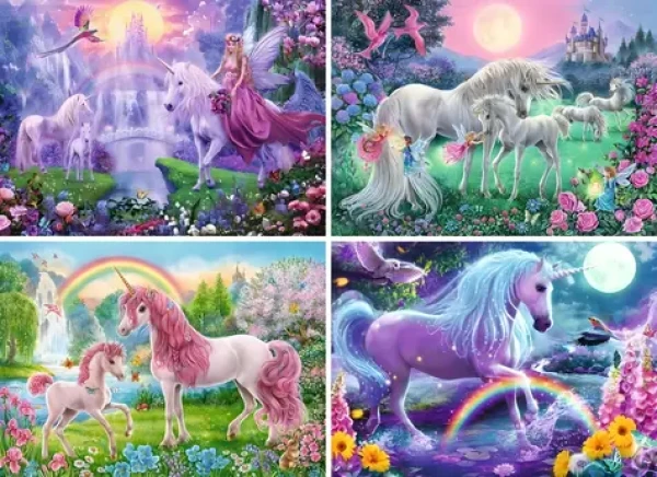 Ravensburger Puzzle Magickí jednorožci 2/4x100 dielikov/36x26 cm
