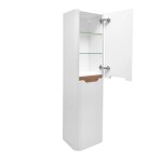 Kúpeľňová skrinka vysoká SAT Fusion 40x149x33 cm biela mat SATFUSIONV40W SATFUSIONV40W