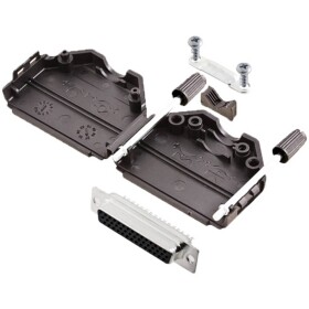 TRU COMPONENTS TCDPPK25BKHDS44K 7709056 sada D-SUB zásuvková lišta 180 ° Pólov: 44 spájkovaný 1 ks; 7709056