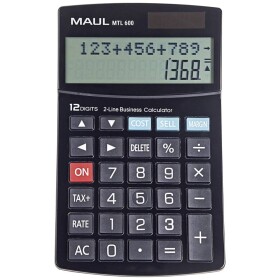 Maul MTL 600 stolná kalkulačka čierna Displej (počet miest): 12 na batérie, solárny pohon; 7269090