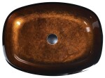 SAPHO - KVAORE sklenené umývadlo na dosku 54x39,5cm, meď TY223