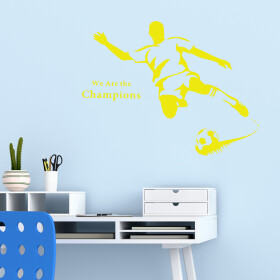 Veselá Stena Samolepka Futbalista Farba: žlutá, Veľkosť: 100 x 75 cm