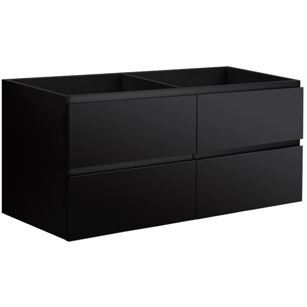 CERANO - Kúpeľňová skrinka pod umývadlo Carole - čierna matná - 158x48x45 CER-8050BD80390